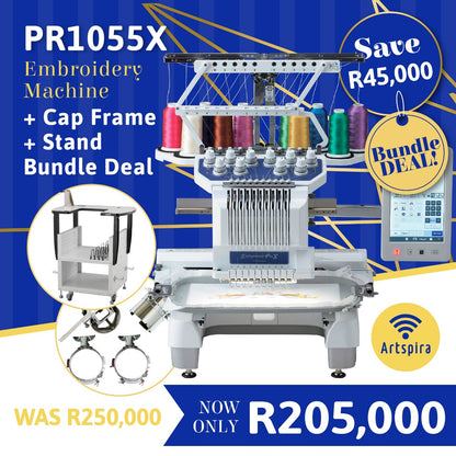 Brother PR1055X Professional Multi Needle Embroidery Machine